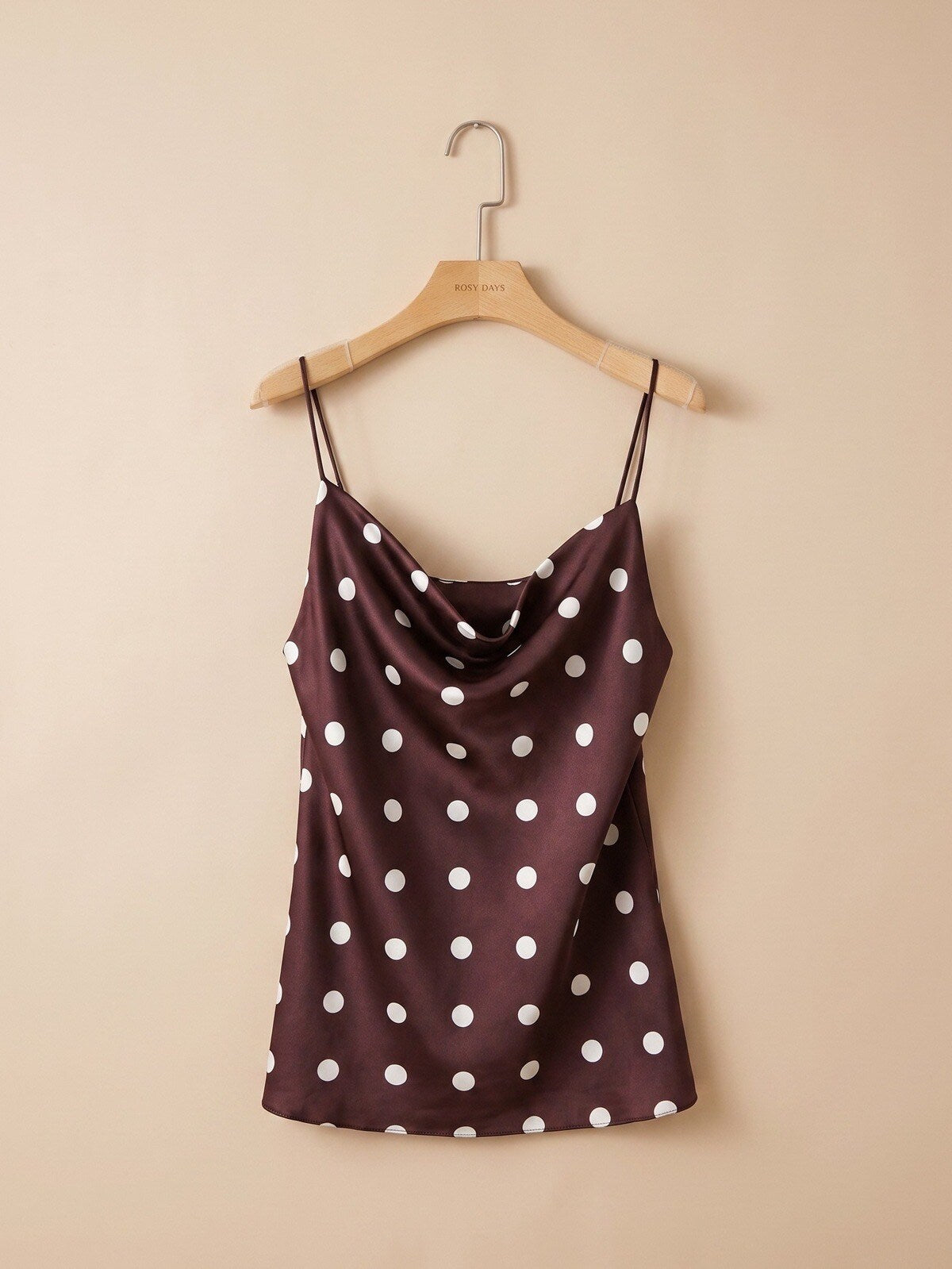 Top Satiné à Pois Col Boule – Collection PS/ÉTÉ 2026
